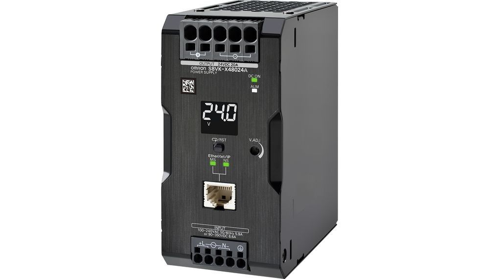 OMRON S8VK-X48024A-EIP 100 bis 240 VAC-Anschlusswerte 480 W 24 VDC - 40 C bis + 70 C