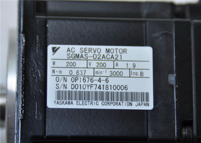 Sigma II YASKAWA SGMAH SERVOmotor 200W 1.9A 0.637N.m Wechselstroms SGMAS-02ACA21