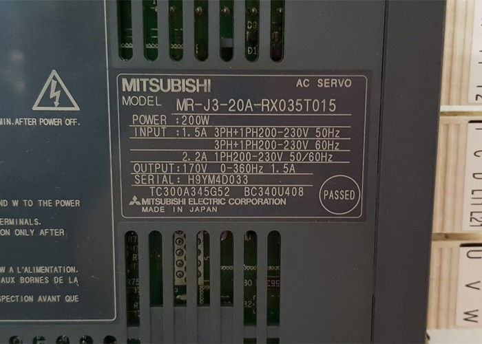 200W MITSUBISHI MR-J3-20A-RX035T015 Wechselstromgab Servoverstärker 1.5A industrieller ANTRIEB 170V aus