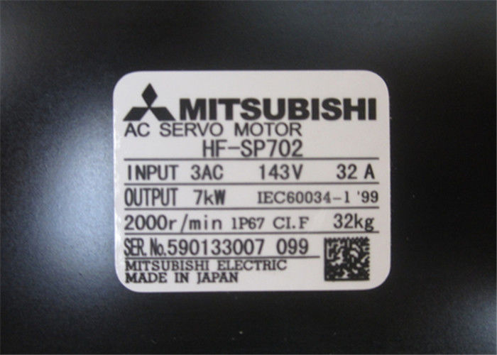 Reihen-industrieller Servomotor 7.0KW HF-SP702 2000rpm 1-3/8in 143vac Mitsubishis J3