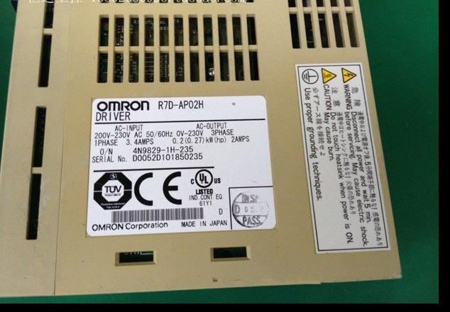 OMRON R7D-BP02HH Servo Fahrgestelle-Berg Wechselstroms 200VAC der Versorgungs-1.6A 200V Lasts-200 W