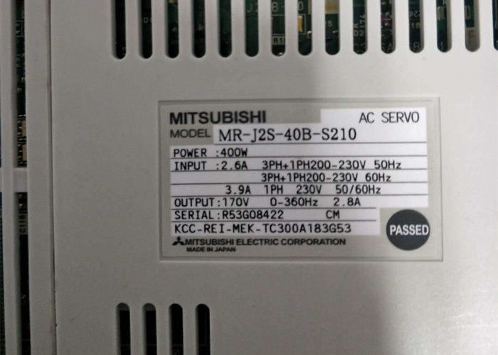 Industrieller Servo-Verstärker Mitsubishis Melservo 3PH Antriebs-MR-J2S-40B-S210 400W 230V 170V
