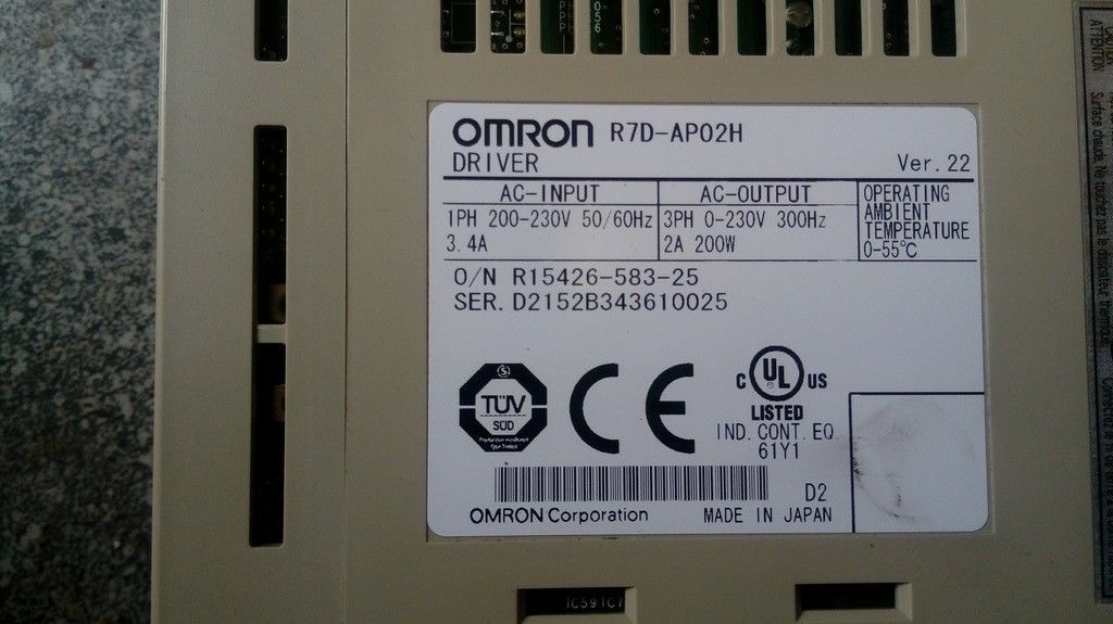 OMRON R7D-BPA5L laden Servo-Versorgung 1A 100V Wechselstroms 100VAC einphasig voninput 50 W