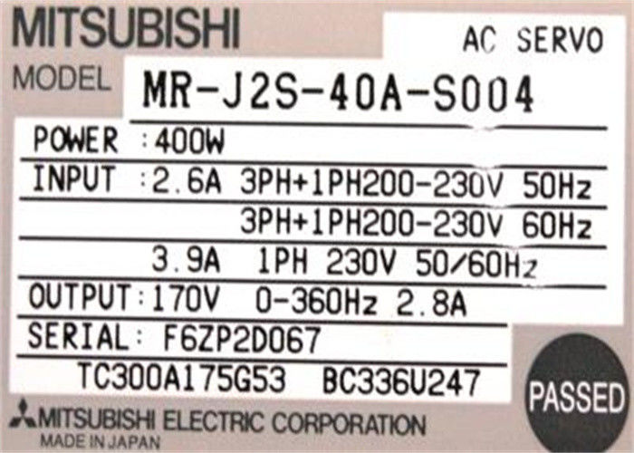 VERSTÄRKER MR-J2S-40A-S004 Mitsubishi Electric 400W SERVOindustrieller Wechselstrom-Antrieb 170V 2.8A NEU