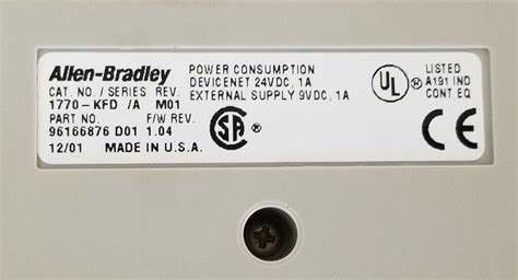 Modul-Läufe AB 1770-KFD auf 9,0 Volt Gleichspannungs-und 1 Ampere gegenwärtiger RS 232-Schnittstelle