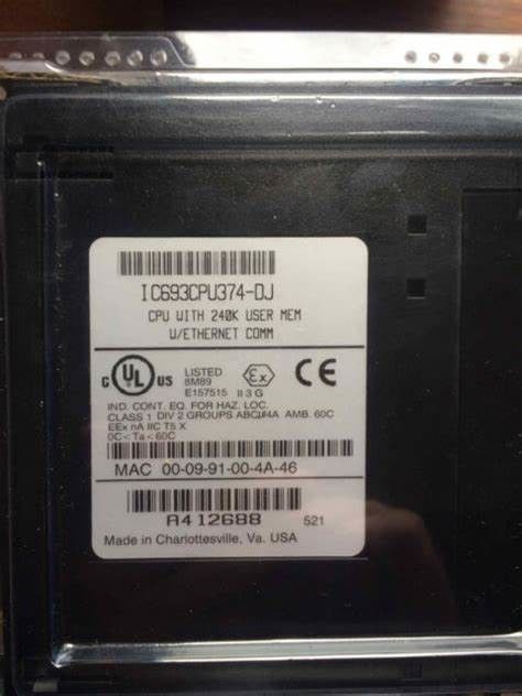 GE IC693CPU374 CPU-Modul mit einer Prozessorgeschwindigkeit von 133 MH 240 KB 7,4 Watt aus 5V Gleichspannung