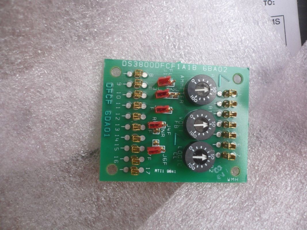 GE-Brennkreisplatte DS3800DFCF verfügt über 17 Ein-Pin-Anschlüsse und 3 Potentiometer zur Einstellung des Stroms