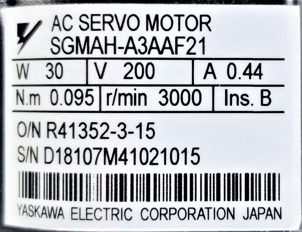 Yaskawa AC Servomotor SGMAH-A3AAF21 brandneu in Originalpackung