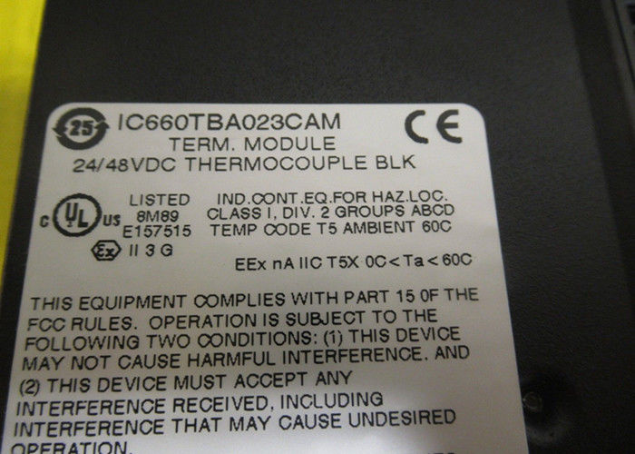 IC660TBA023 GE Fanuc Endgerät,Thermokoppelblock mit einer Nennspannung von 24/48 Volt Gleichstrom