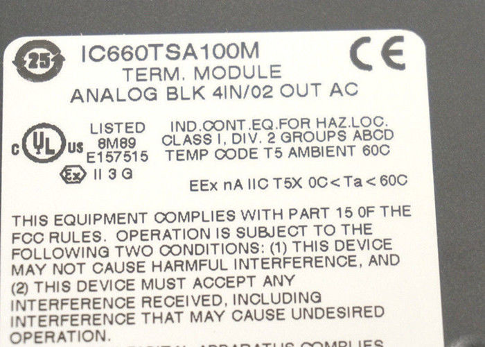 Die GE Fanuc IC660TSA100 Endgeräteanlage ist die Endgeräteanlage für einen E/A-Block.