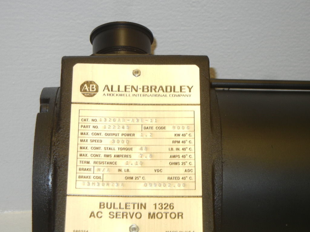 AB 1326AB-A3E-11SERV MTR 48-IN-LB 3K-RPM STD INCH Grenzschalter mit 115V Gleichspannung