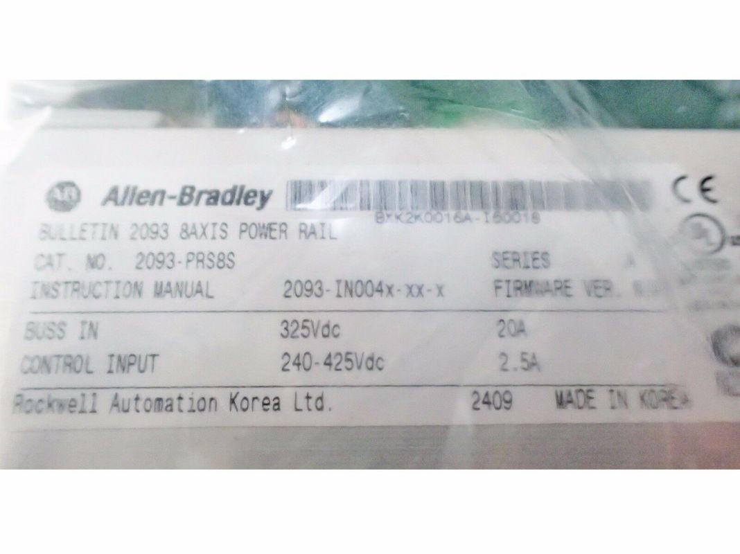 Allen-Bradley 2093-PRS8S KINETIX 2000 SERVO POWER RAIL PLUS SHUNT/SPARE 8 Schlitze